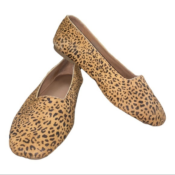 Madewell The Cory Flats Leopard Calf Hair size 7.5 Like New - Picture 4 of 12